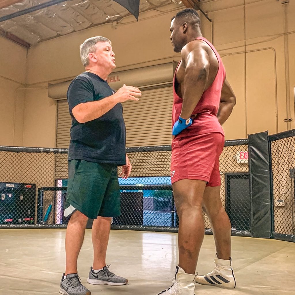 Francis Ngannou trains with Teddy Atlas