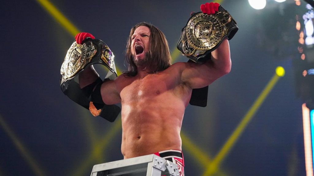 AJ Styles holds both belts