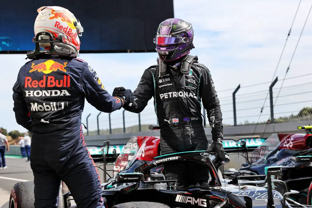 Lewis Hamilton and Max Verstapppen