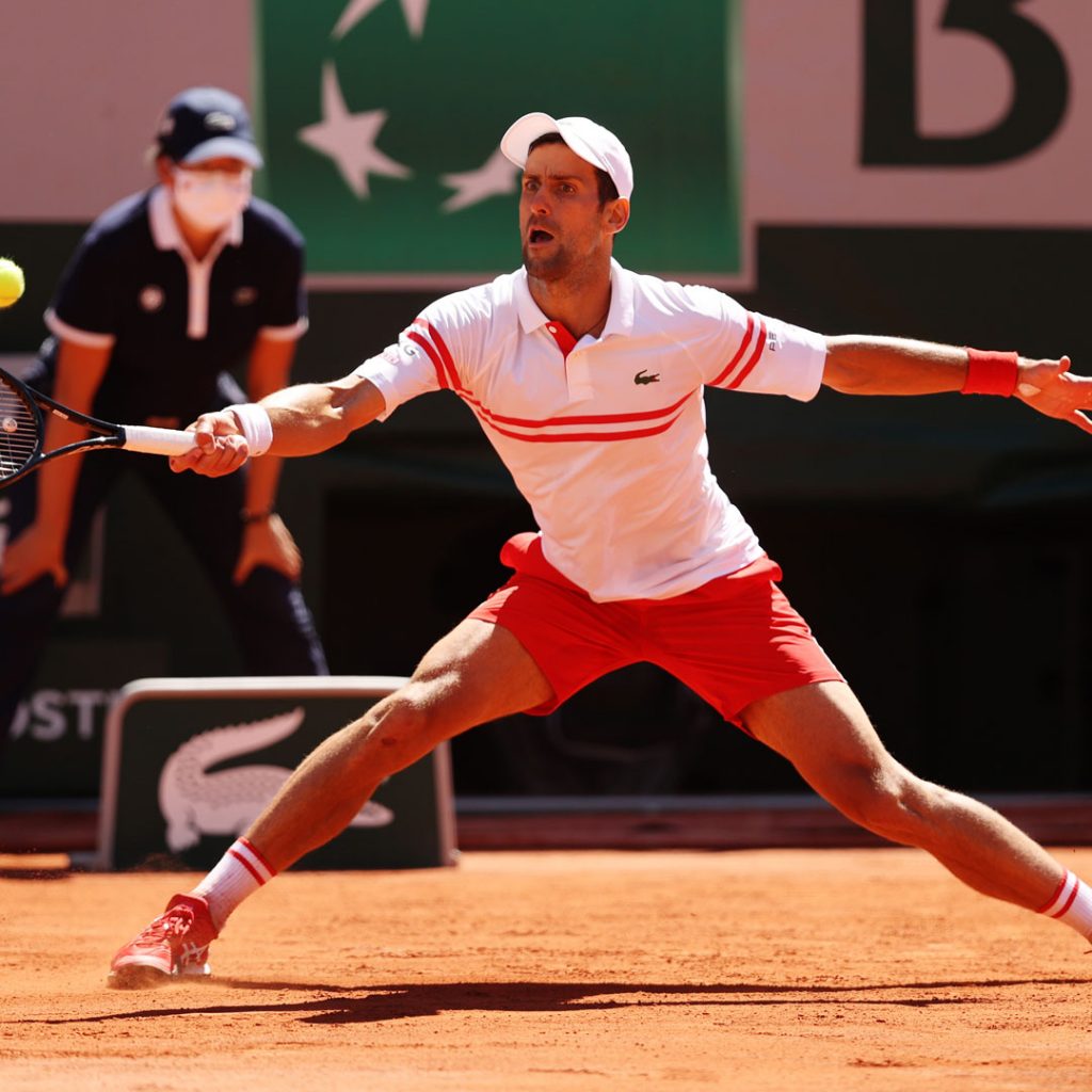 Novak Djokovic at the French Open 2021