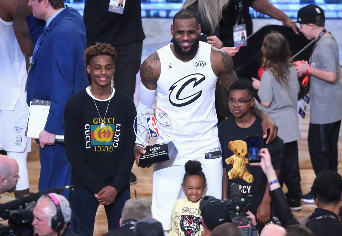 LeBron with his sons
