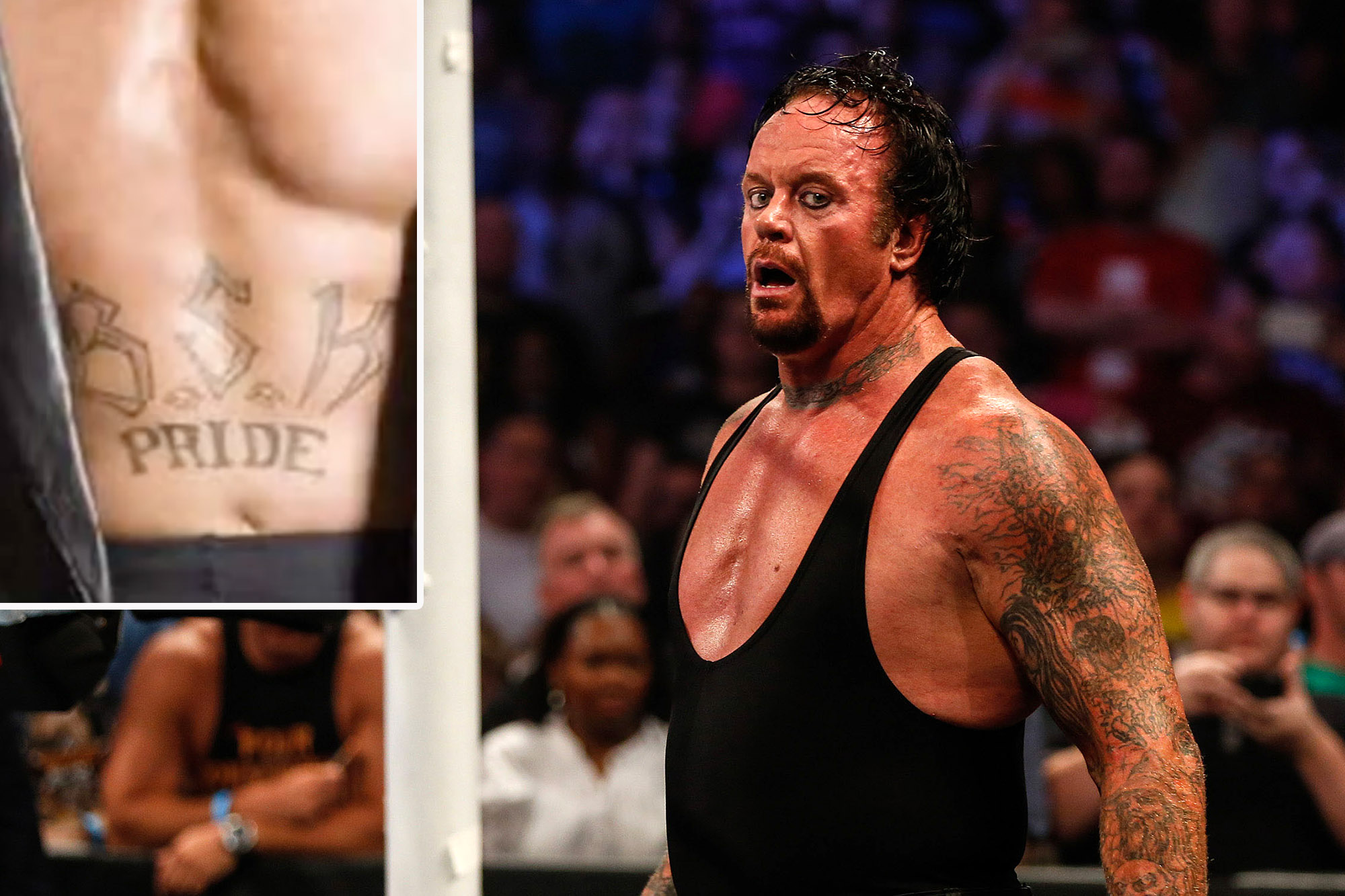 Undertakers neck tatto has got much attention  Thewistle