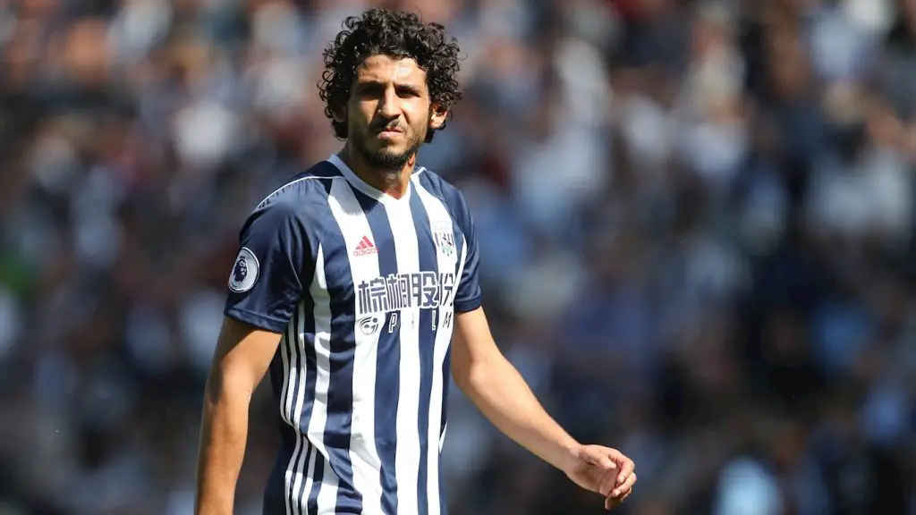 West Brom defender Ahmed Hegazi in action. (Getty Images)