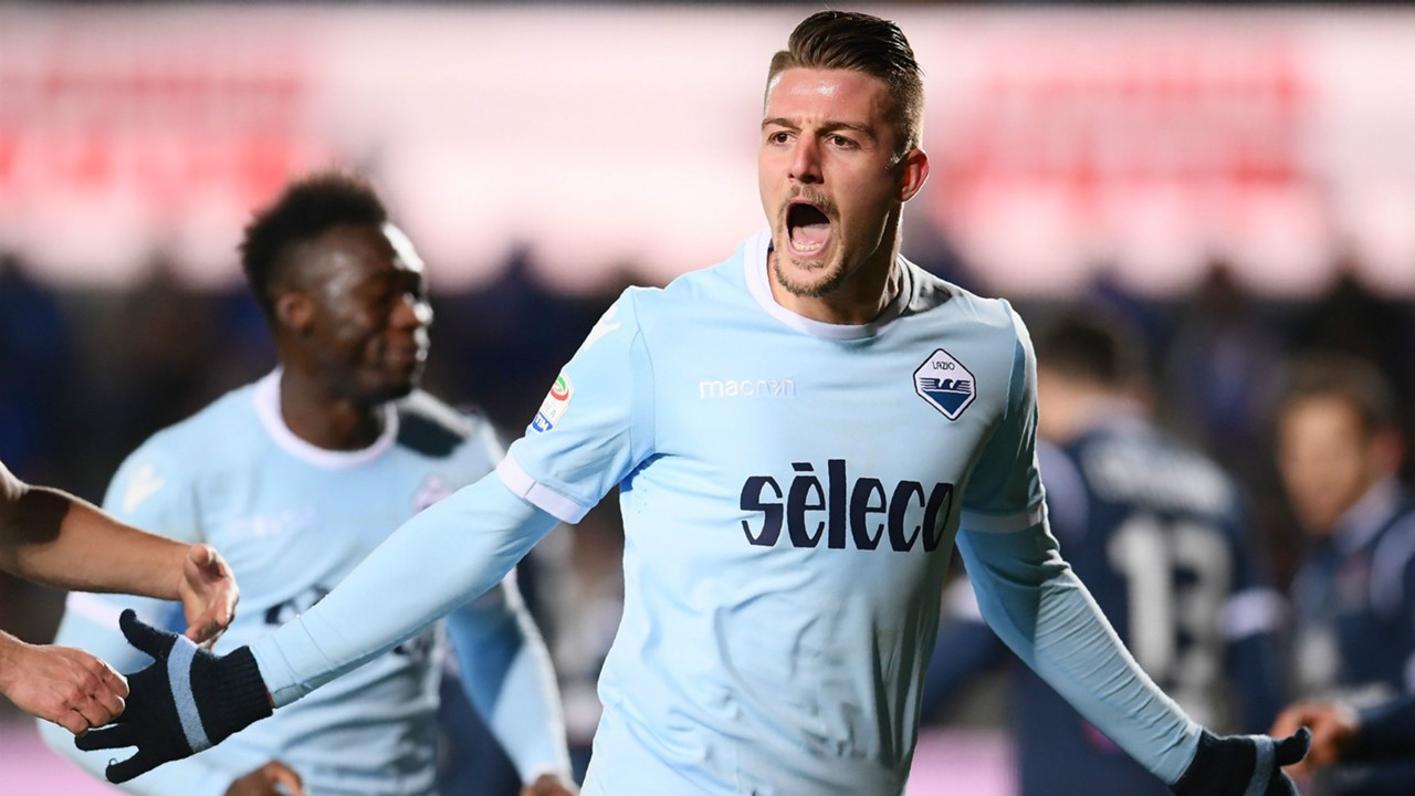 Sergej Milinkovic-Savic celebrates after scoring a goal (Getty Images)