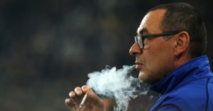 Maurizio Sarri smoking