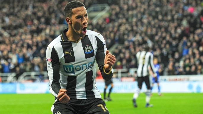 Isaac Hayden celebrates after scoring a goal (Getty Images)