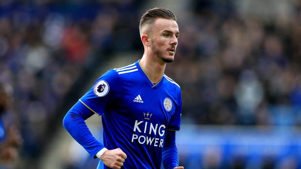 Leicester City midfielder James Maddison in action. (Getty Images)