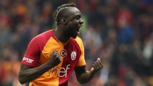 Mbaye Diagne celebrates after scoring for Galatasaray (Getty Images)