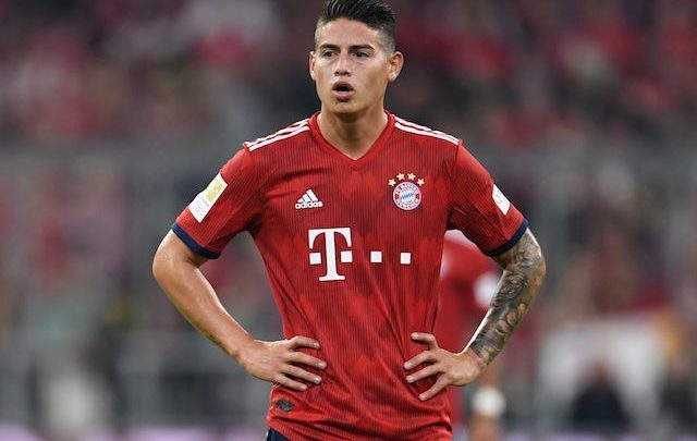 James Rodriguez during his loan spell at Bayern Munich from Real Madrid. (Getty Images)