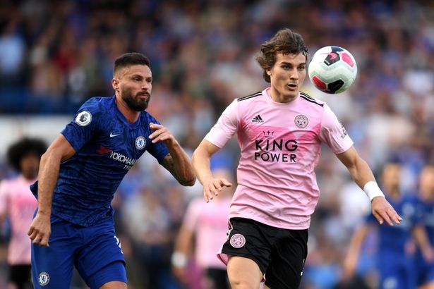Caglar Soyuncu (R) in action against Chelsea (Getty Images)