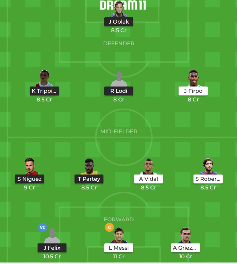 ATL vs BAR dream 11