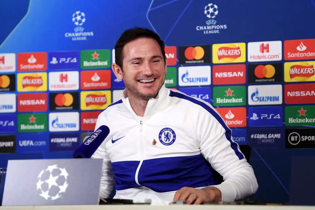 Chelsea boss Frank Lampard during a press conference.