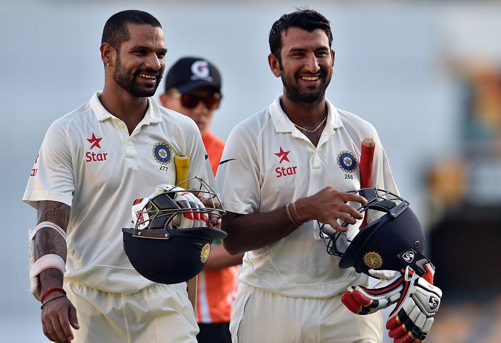 Cheteshwar Pujara and Shikhar Dhawan