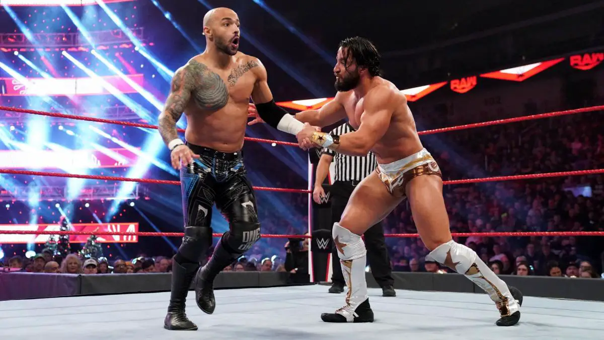Ricochet in action during match.