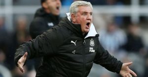 Newcastle United boss Steve Bruce reacts on the touchline (Getty Images)