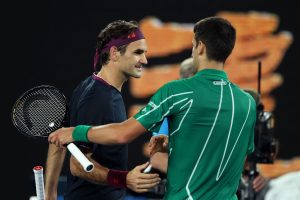 Roger Federer Novak Djokovic tennis left-handed