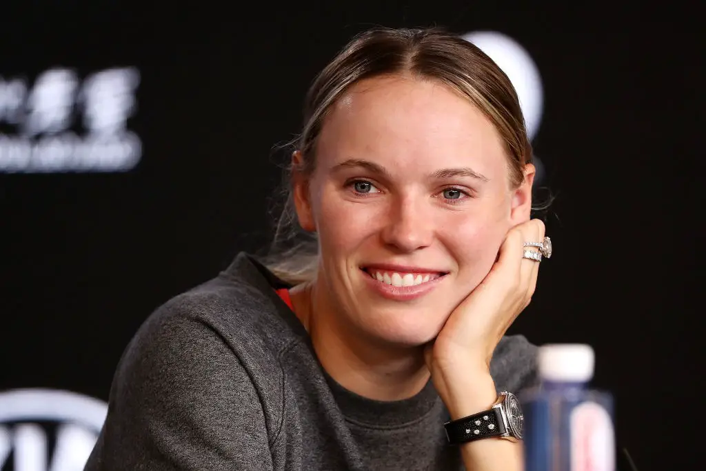 Former World No.1 Caroline Wozniacki during a press conference back in January this year.