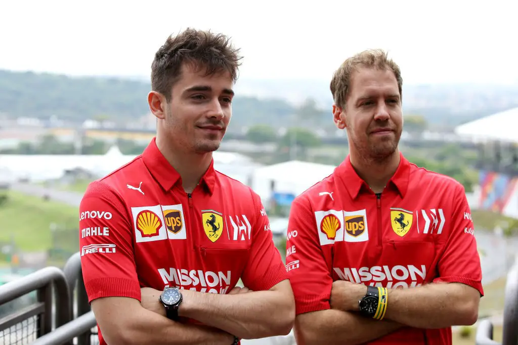 Charles Leclerc Sebastian Vettel Ferrari 2020 car f1