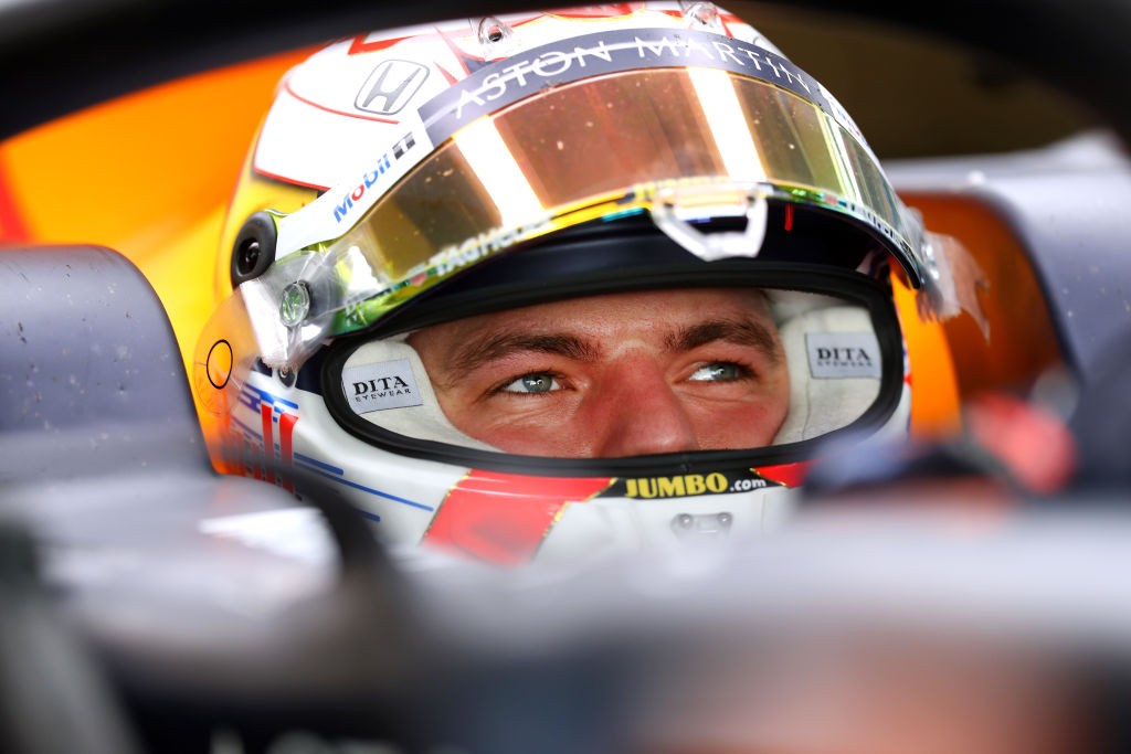 Max Verstappen Jumbo ad helmet 2020