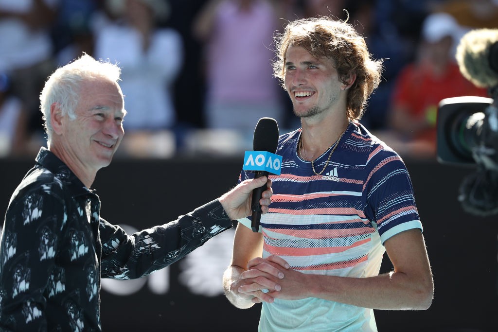 Alexander Zverev during the Australian Open