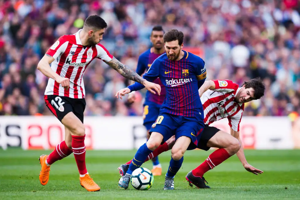 Unai Nunez (L) in action against Barcelona (Getty Images)