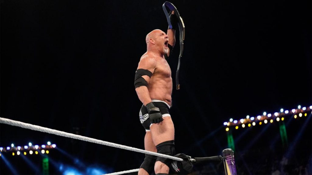Goldberg defeated Bray Wyatt to win the Universal title at Super Showdown 2020. (WWE)