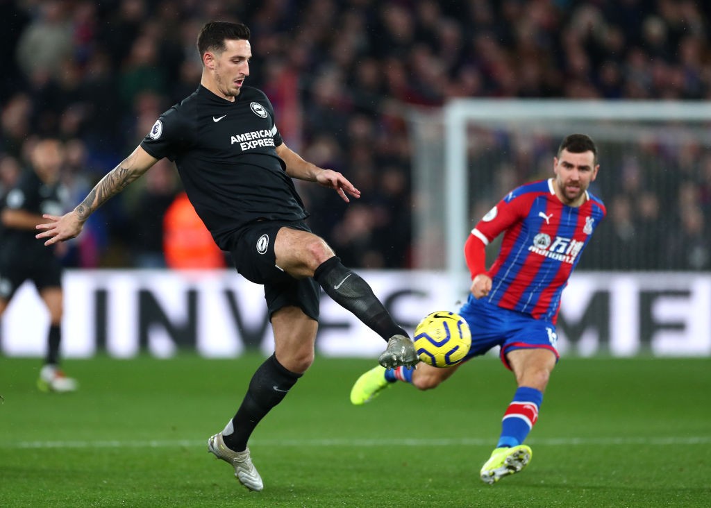 Lewis Dunk of Brighton controls the ball during the Premier League match between Crystal Palace and Brighton & Hove Albion at Selhurst Park on December 16, 2019 in London, United Kingdom. (Getty Images)