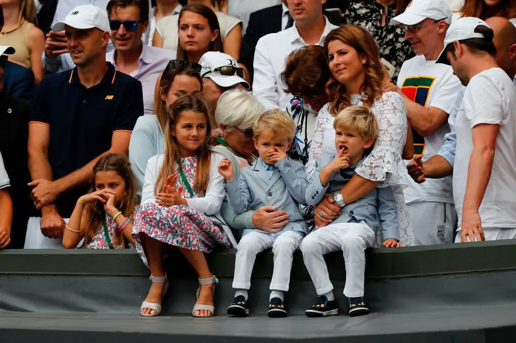 Mirka Federer and Roger Federer kids