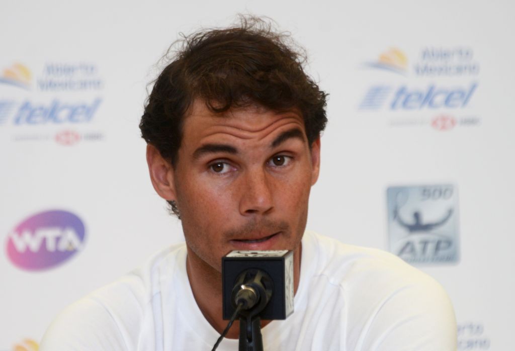 World No.2 Rafael Nadal in conversation with the media sometime back in February.