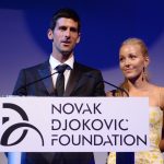 Novak Djokovic, his wife Jelena Djokovic during an event organised by the Novak Djokovic Foundation.