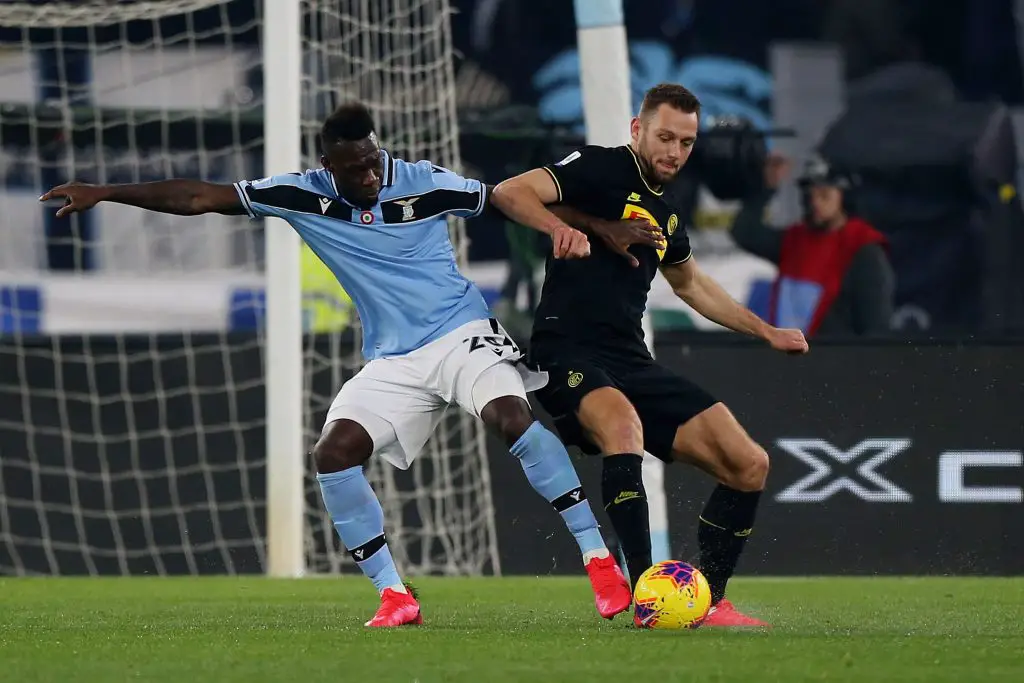Felipe Caicedo (L) has netted eight goals for Lazio this season. (Getty Images)