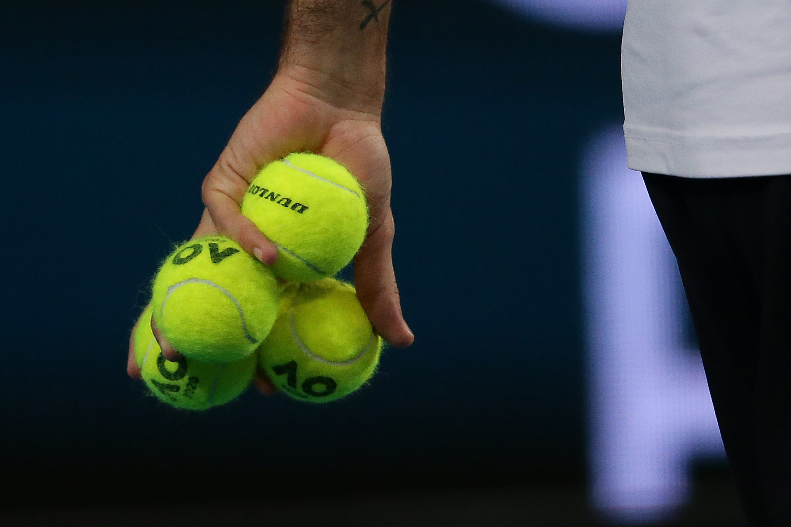 Dunlop tennis balls being used at the 2020 Australian Open (Getty Images)