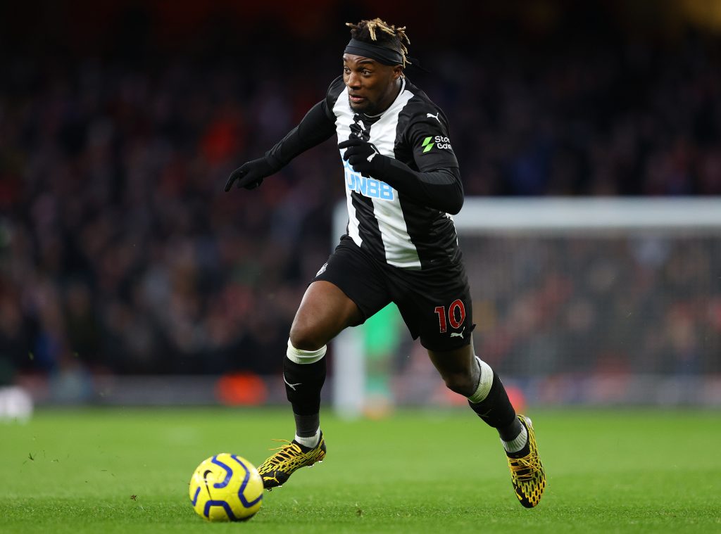 Allan Saint-Maximin of Newcastle in action during the Premier League match between Arsenal FC and Newcastle United at Emirates Stadium on February 16, 2020 in London, United Kingdom. (Getty Images)