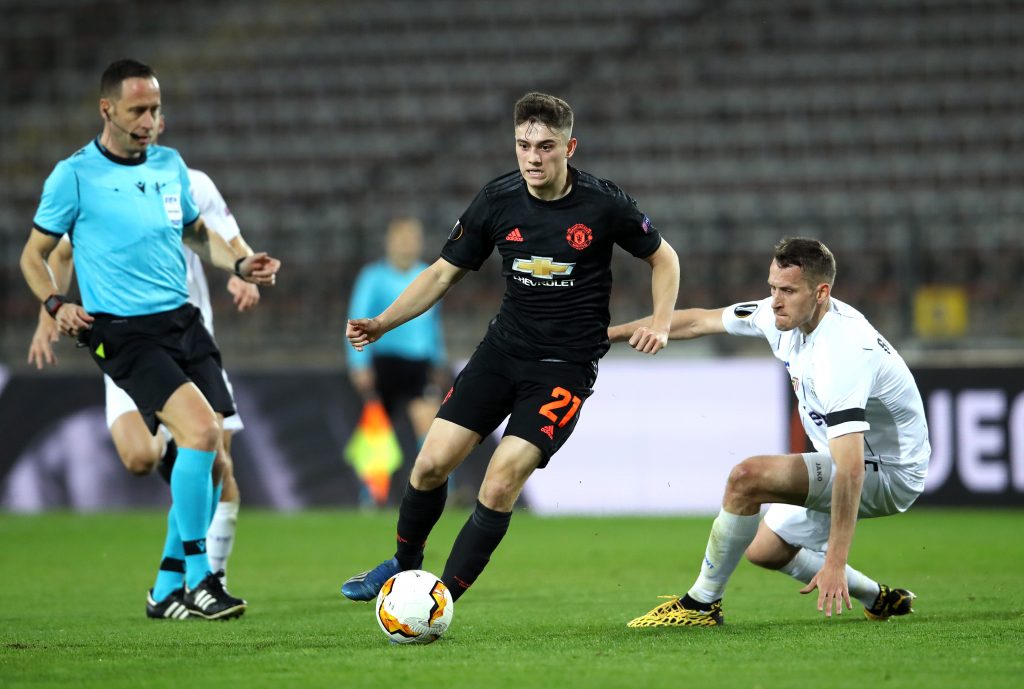 Out-of-favour Man United starlet linked with a move to PL club - What should Solskjaer do? 1 Daniel James of Manchester United is linked with Leicester City and Brighton and Hove Albion.