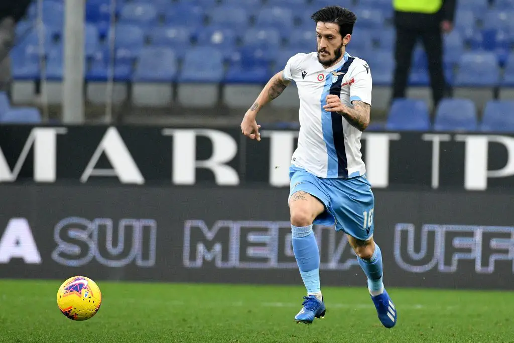 Luis Alberto of SS lazio in action during the Serie A match between Genoa CFC and SS Lazio at Stadio Luigi Ferraris on February 23, 2020 in Genoa, Italy. (Getty Images)