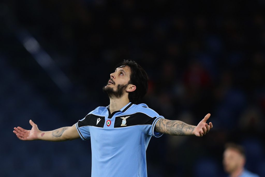 Luis Alberto of SS Lazio reacts during the Serie A match between SS Lazio and Hellas Verona at Stadio Olimpico on February 5, 2020 in Rome, Italy. (Getty Images)