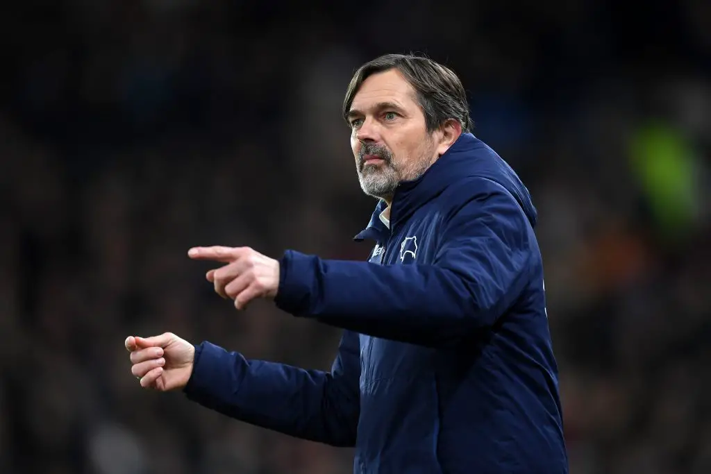 Phillip Cocu, Manager of Derby County looks on during the FA Cup Fifth Round match between Derby County and Manchester United at Pride Park on March 05, 2020 in Derby, England. (Getty Images)