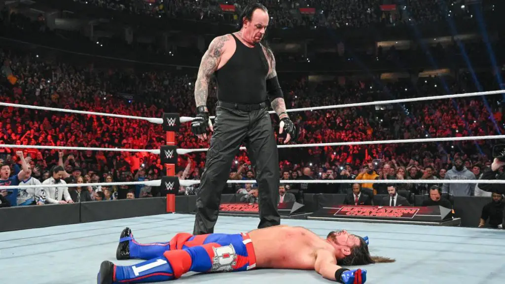 Undertaker AJ styles WWE Preview Raw