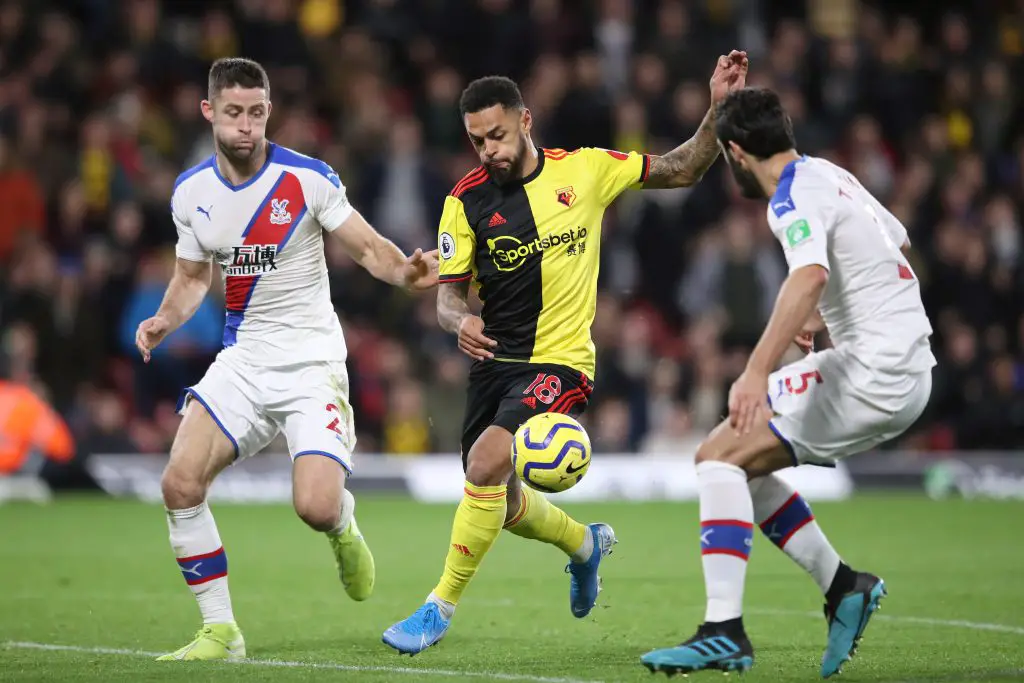 Andre Gray (C) in action against Crystal Palace (Getty Images)