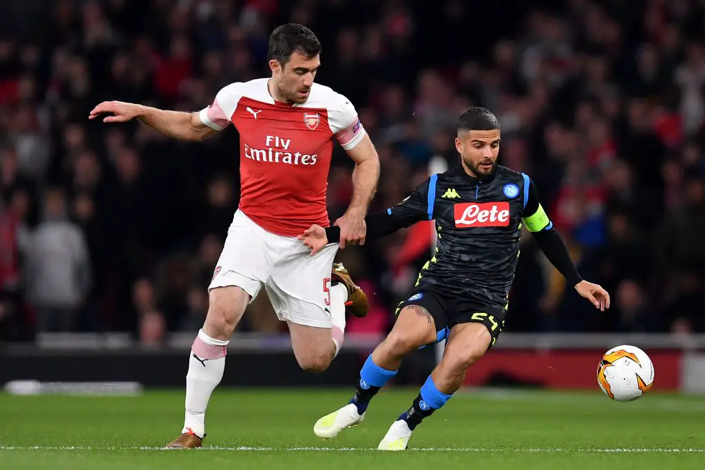 Sokratis (L) in action against Napoli (Getty Images)