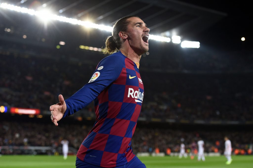 Antoine Griezmann celebrates after scoring for Barcelona (Getty Images)