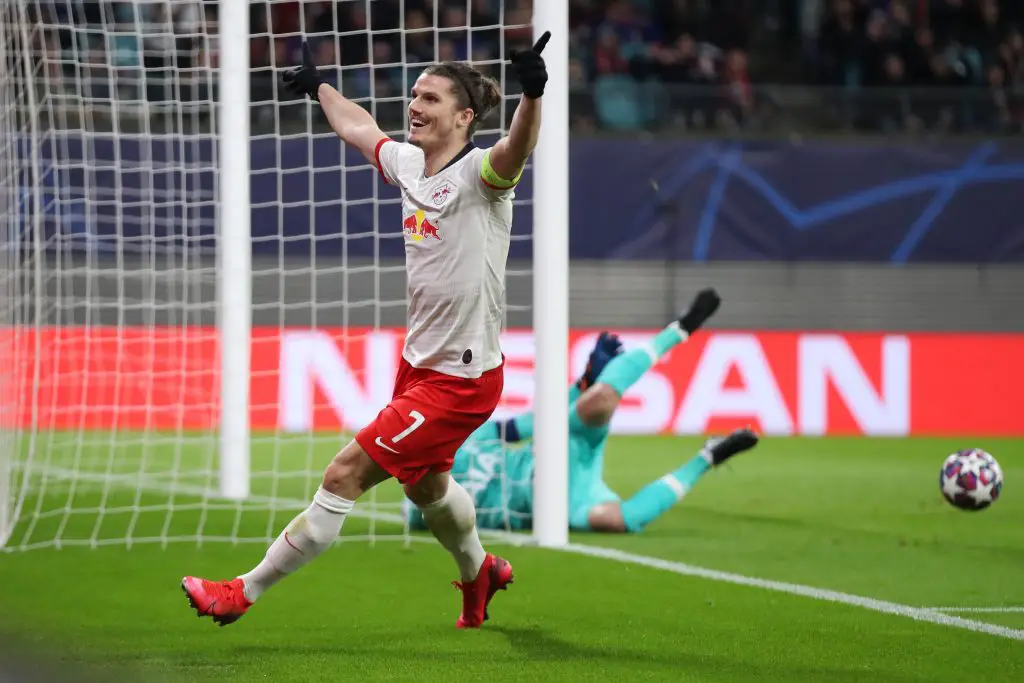 Marcel Sabitzer celebrates after scoring a goal (Getty Images)