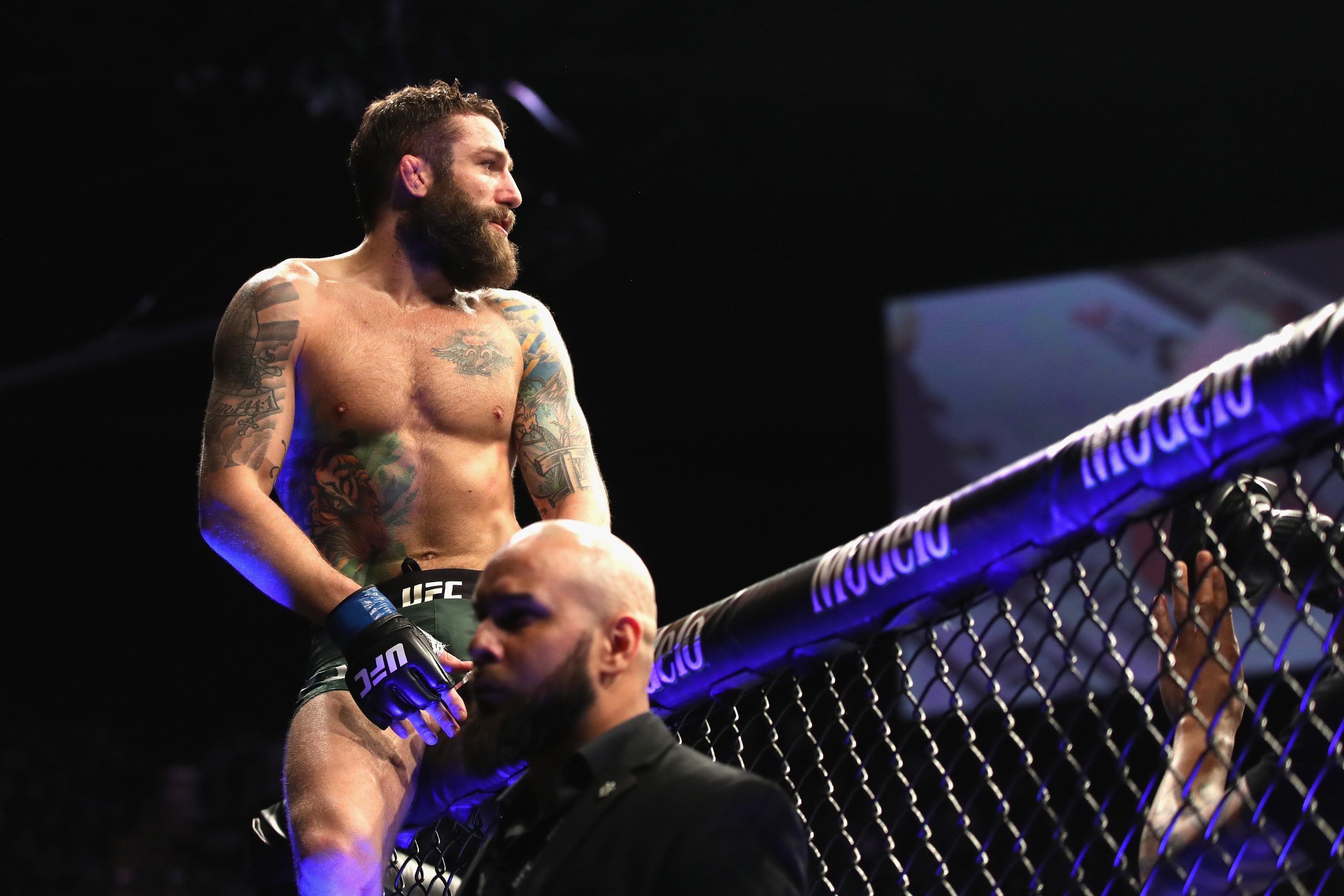 Michael Chiesa's reaction to Jorge Masvidal knocking out ...