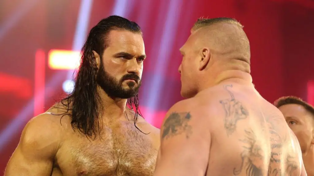 Drew McIntyre faced Brock Lesnar at WrestleMania 36.