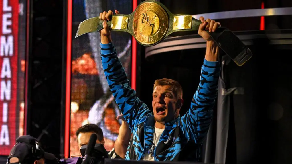 Rob Gronkowski won the 24/7 title at WrestleMania 36