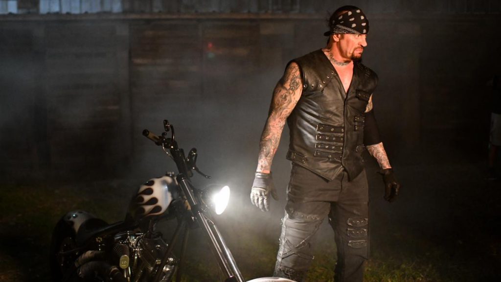 The Undertaker came out in his Deadman persona in his last match before retirement. (WWE)