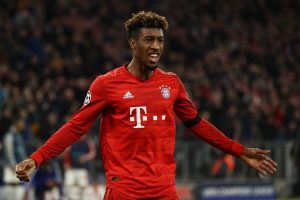 Kingsley Coman celebrates after scoring a goal (Getty Images)