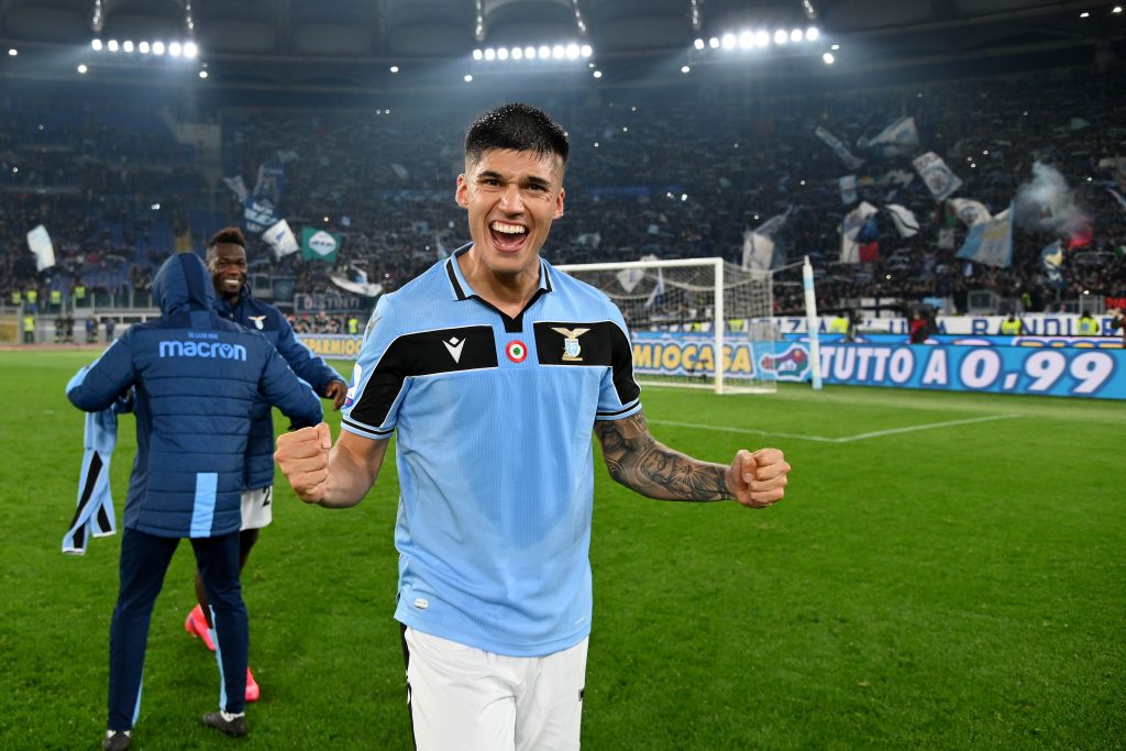 Joaquin Correa of SS Lazio is on the transfer shortlist of Arsenal, Tottenham Hotspur, and Everton.