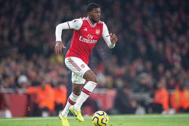 Ainsley Maitland-Niles in action for Arsenal this season. 