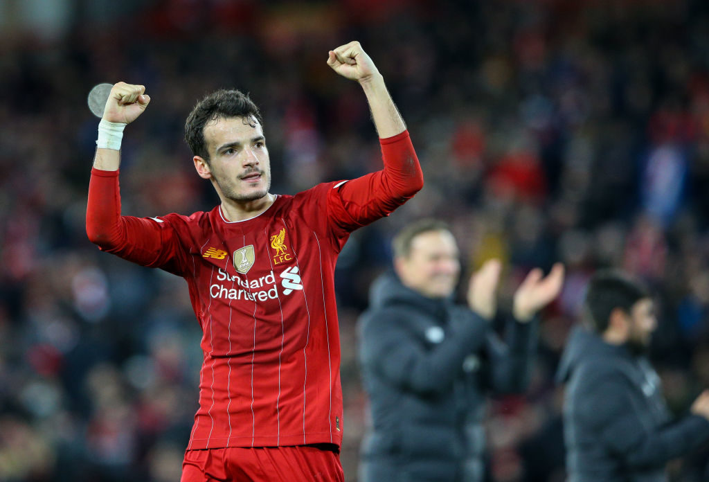 Rangers target Pedro Chirivella celebrates a victory for Liverpool (Getty Images)